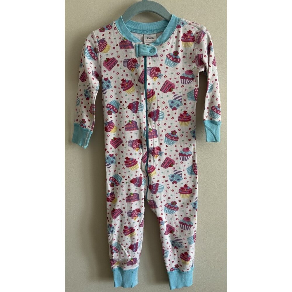 HANNA‎ ANDERSSON ORGANIC BABY Side Zip Sleeper Pink Cupcake 18-24 M Birthday